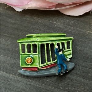 Vintage Trolley Car Brooch